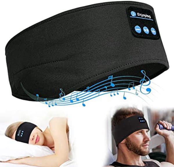 Sleep Headphones – Pandebånd & Øjenmaske med Bluetooth Hovedtelefoner Sort