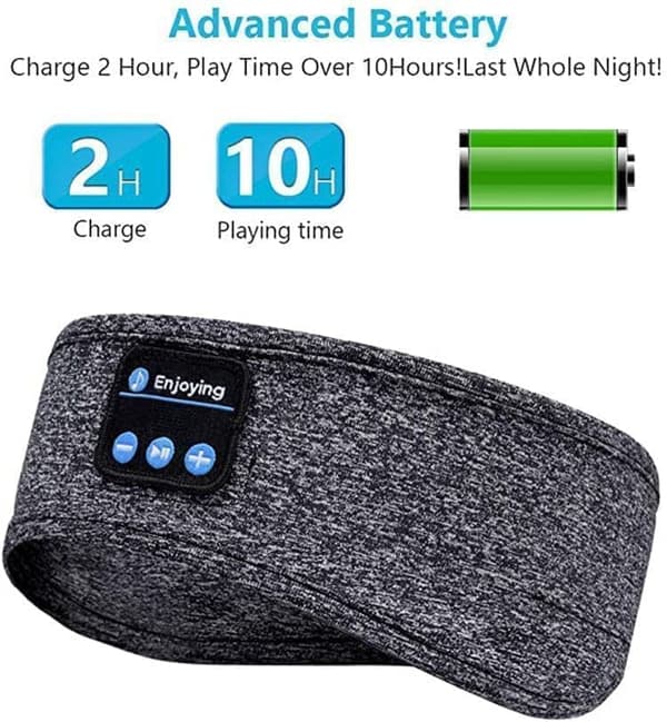 Sovhörlurar – Pannband & Ögonmask med Bluetooth Hörlurar