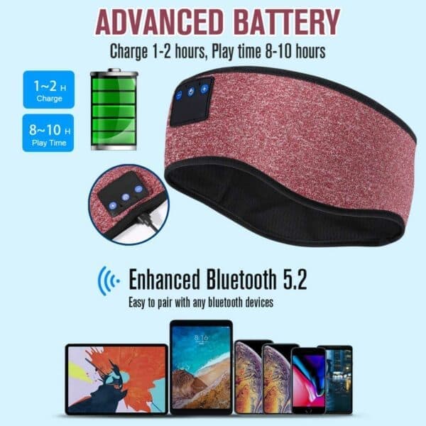 Unikuulokkeet – Pääpanta ja silmänaamio Bluetooth-kuulokkeilla