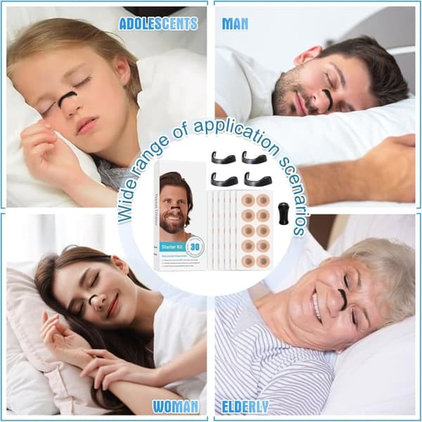 Auledio 60 Stycken Magnetiska Näsplåster, Anti-Snark Nosremsor Näsplåster Magnet