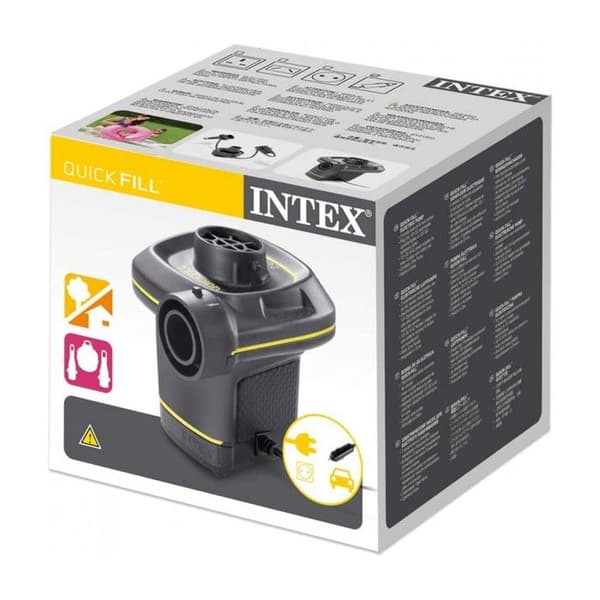 Mini elektrisk uppblåsare 12 V / 220 V - Intex