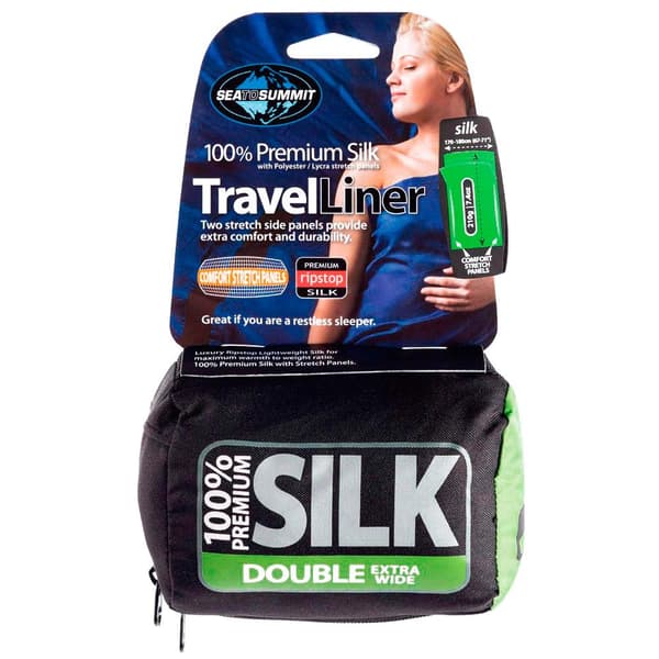 Sea To Summit Silk Double Suorakulmainen Vuori Premium Sininen 185 x 185 cm