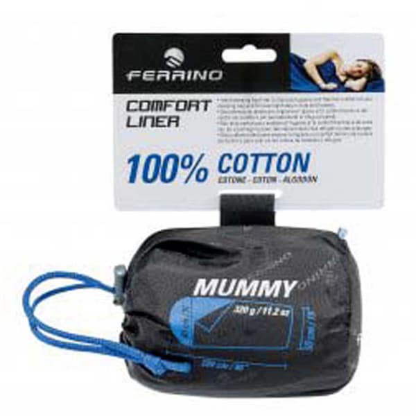 Ferrino Liner Comfort Mummy Sort 220 x 80 cm