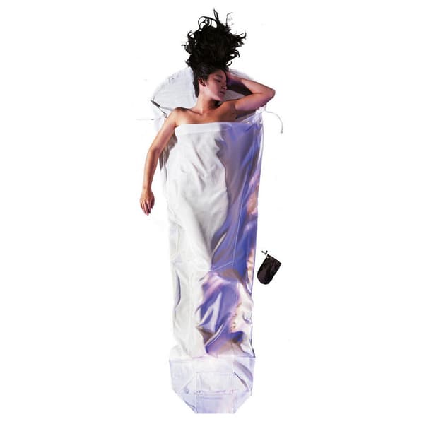 Cocoon Senge Sheet Silk Mummy Liner Hvid 241 x 90-56 cm
