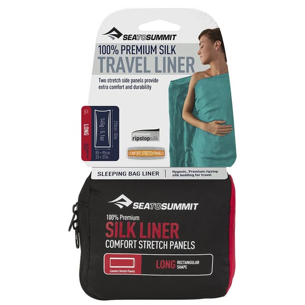 Sea To Summit Silk Traveller Med Kuddfoder Premium Grönt 225 x 92 cm