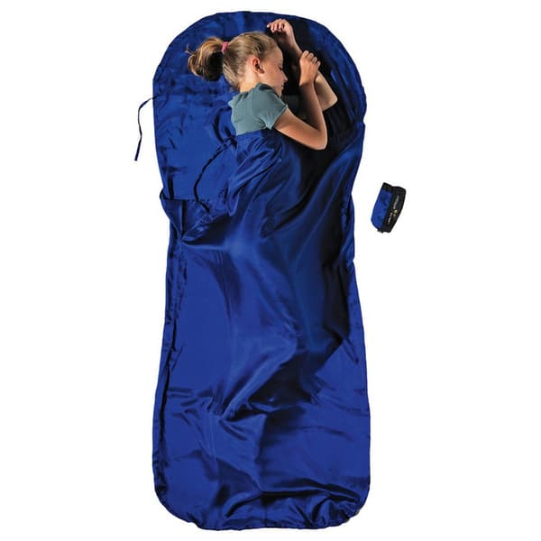 Cocoon Sengetøj Til Børn Silk Travel Blå 180 x 76 cm