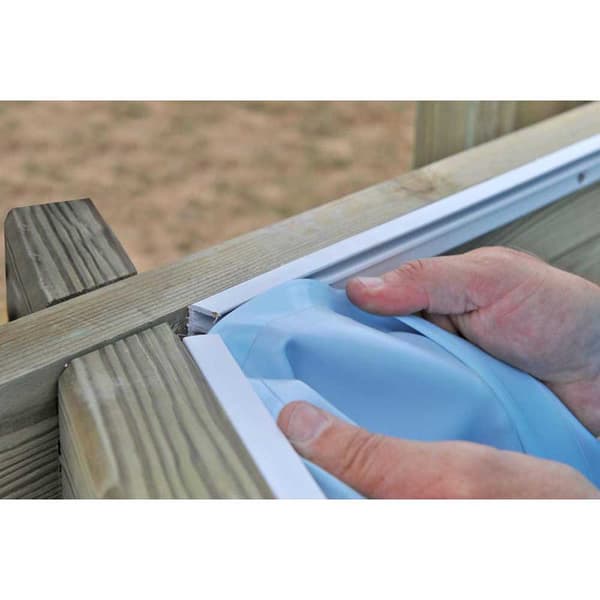 Gre Liner For Oval Avocado Wooden Pool Sininen 608 x 408 x 130 cm