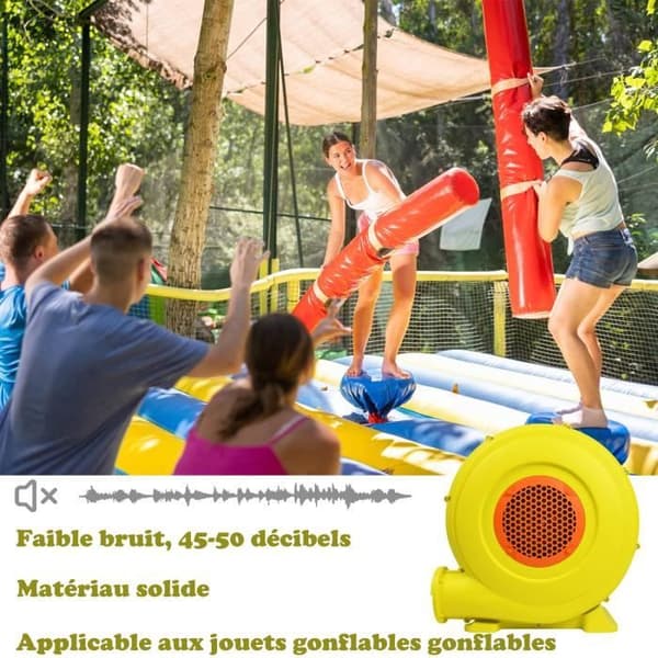 LZQ 450W uppblåsbar slottsluftfläkt Elektrisk uppblåsningspump Lågbrusblåsare för uppblåsbara spel