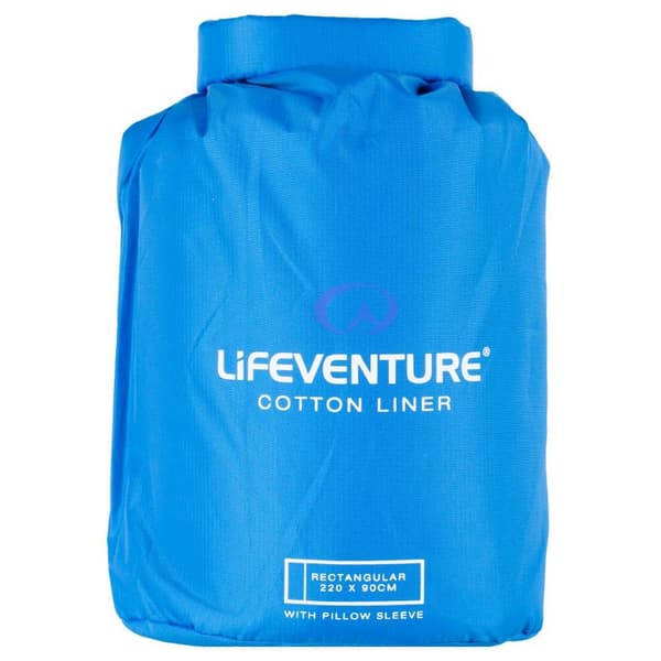 Lifeventure Bomuld Liner Rectangular Blå 210 x 80 cm
