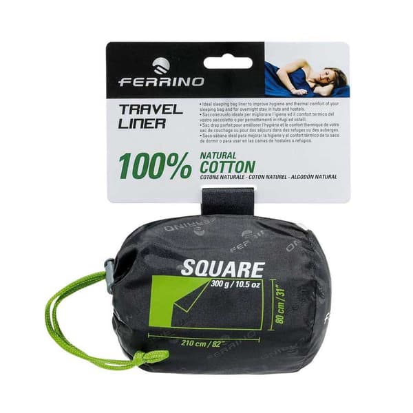 Ferrino Liner Travel Sq Sort 210 x 80 cm