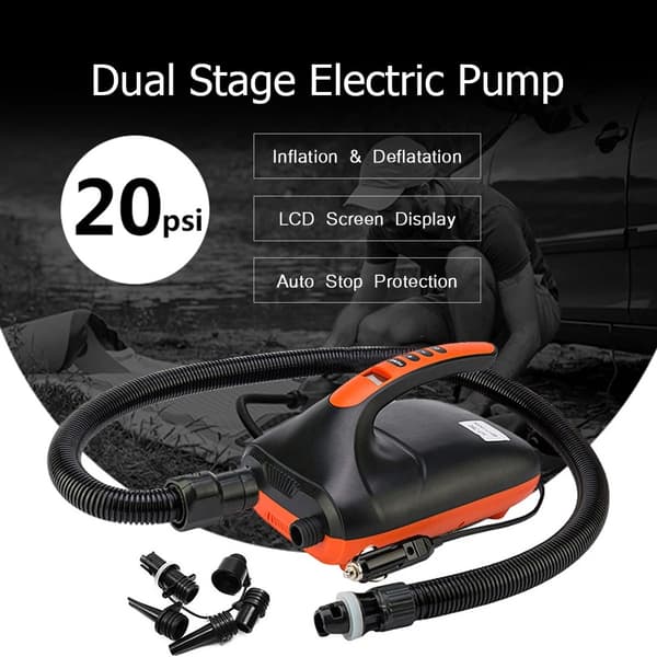 Elektrisk luftpump, dubbelstegsteknik, intelligent och portabel, 20PSI