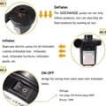 Miniatyrbild 3 av 4: Elektrisk Pump Inflator Deflator Madrass med 3 munstycken för Camping Säng Möbel Bil