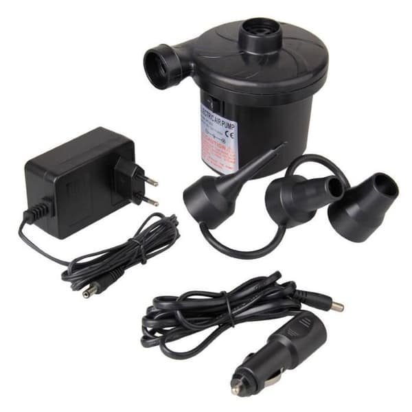 Elpump - deflator med 220V och 12V bilel Svart