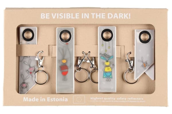 Presentförpackning mjuka reflex med kaninmotiv