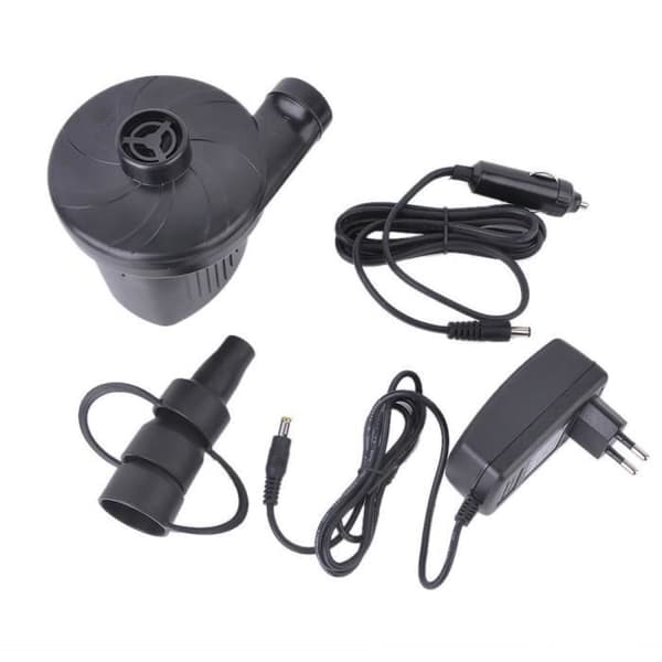 Ecent Electric Inflator Deflator Elektrisk luftpump med 3 munstycken DC12V/AC 220V för uppblåsbar madrass, camping, säng etc