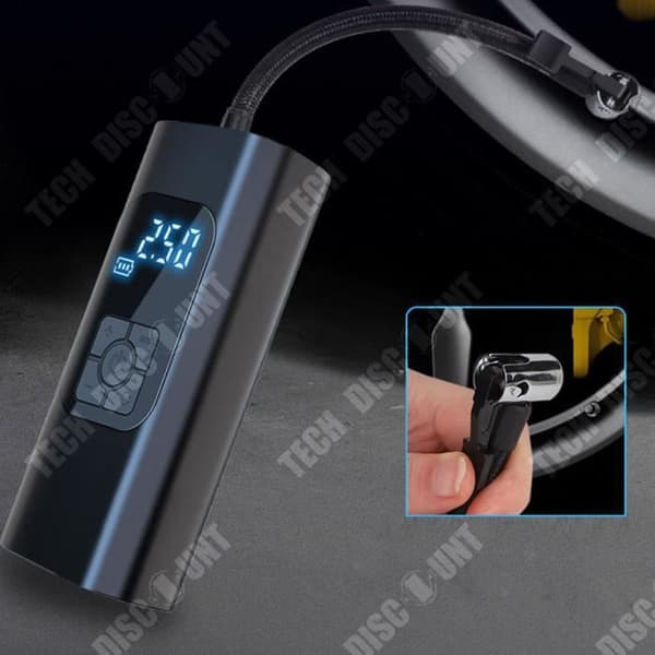 TD® Billuftpump Bärbar däckluftpump Sladdlös elektrisk billuftpump Luftpump Billuftpump