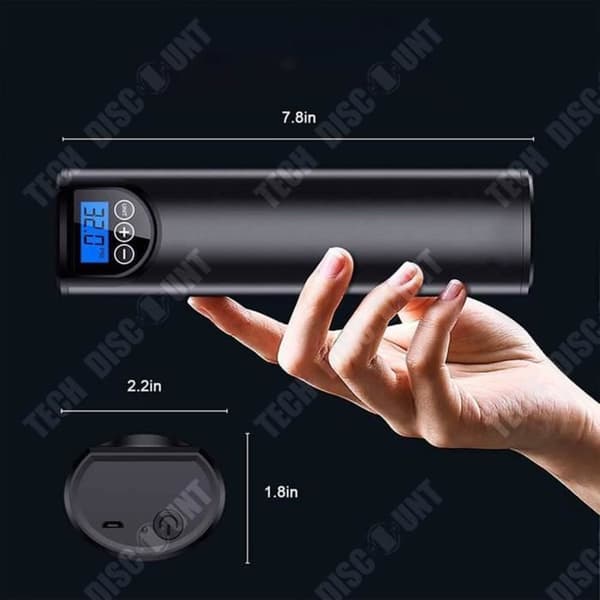 TD® Multifunktions trådlös bärbar bil liten intelligent digital display högeffekt elektrisk utomhusluftpump