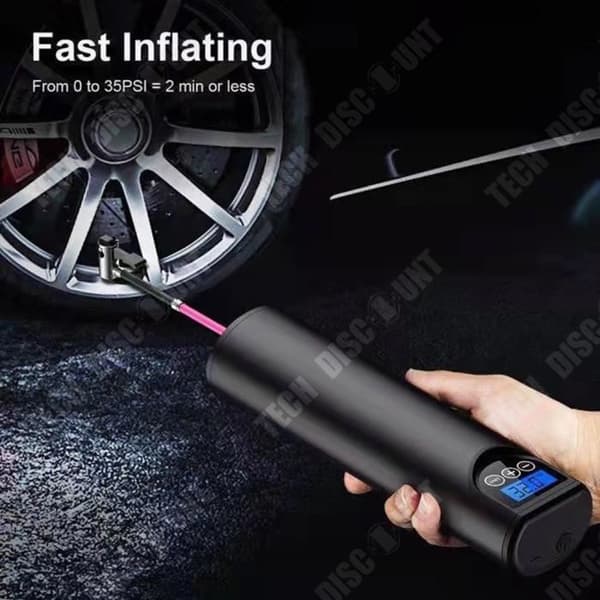 TD® Multifunktions trådlös bärbar bil liten intelligent digital display högeffekt elektrisk utomhusluftpump