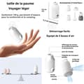 Miniatyrbild 2 av 4: INN Mini luftpump utomhus med uppblåsning, sug och belysning 3 i 1 LED-display 5 luftmunstycken hushållsbruk vit