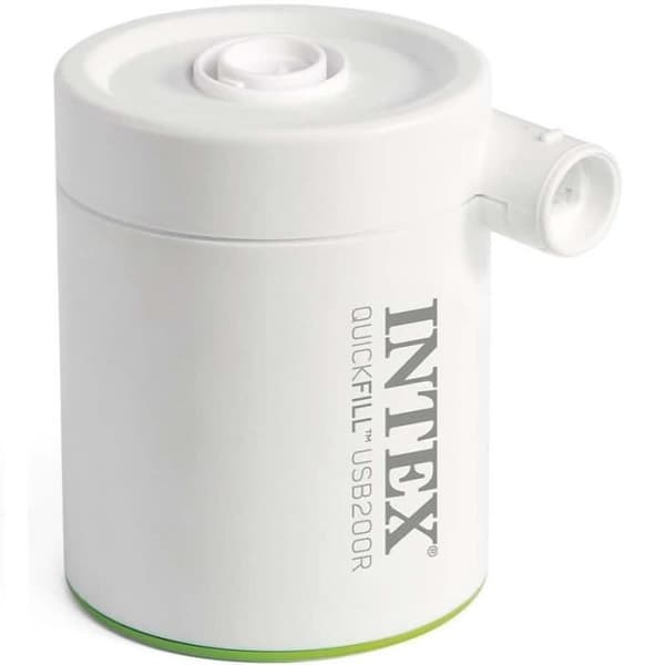 Gonfleur - Intex - 200R - Uppladdningsbar USB - 2 munstycken - Kompakt och lätt