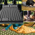 Miniatyrbillede 7 af 9: OBOSOE Ultralet luftmadras til camping – Ergonomisk design med indbygget pumpe, 40D nylon | Hurtig oppustning og kompakt