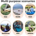 Miniatyrbillede 8 af 9: OBOSOE Ultralet luftmadras til camping – Ergonomisk design med indbygget pumpe, 40D nylon | Hurtig oppustning og kompakt