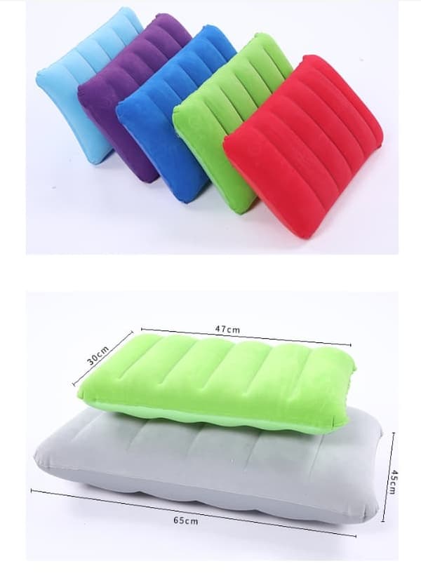 Lollanda Uppblåsbar kudde 47x30cm – Campingkudde för utomhusbruk, lätt och kompakt, perfekt för resor och friluftsliv