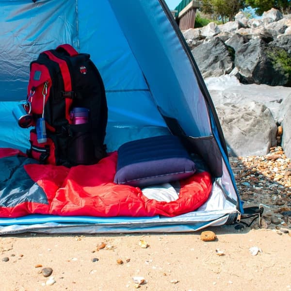 Lollanda Uppblåsbar kudde 47x30cm – Campingkudde för utomhusbruk, lätt och kompakt, perfekt för resor och friluftsliv