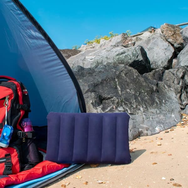 Lollanda Uppblåsbar kudde 47x30cm – Campingkudde för utomhusbruk, lätt och kompakt, perfekt för resor och friluftsliv