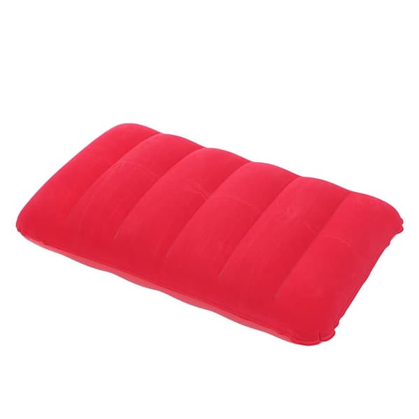 Lollanda Uppblåsbar kudde 47x30cm – Campingkudde för utomhusbruk, lätt och kompakt, perfekt för resor och friluftsliv Röd