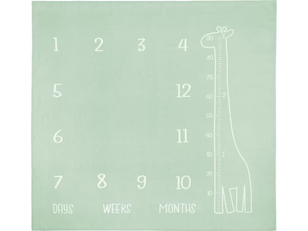 Sensillo MUSLIN KUVAMATTO GIRAFFE MINT 120x120