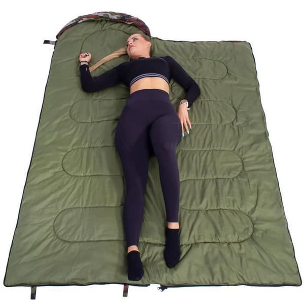 Sovsäck - SPRINGOS - Mummy - 100% polyester - Camping - Flerfärgad