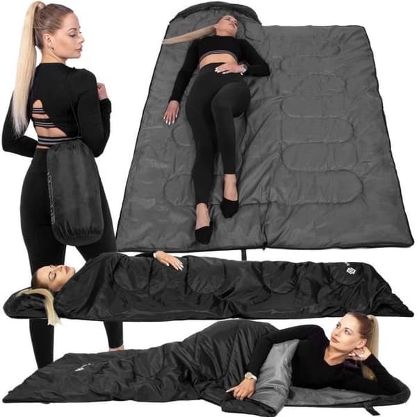 SPRINGOS® 73 x 210 cm Sovsäck med förvaringsväska Mamma Utomhusvandring Picknick Campingfilt med huva