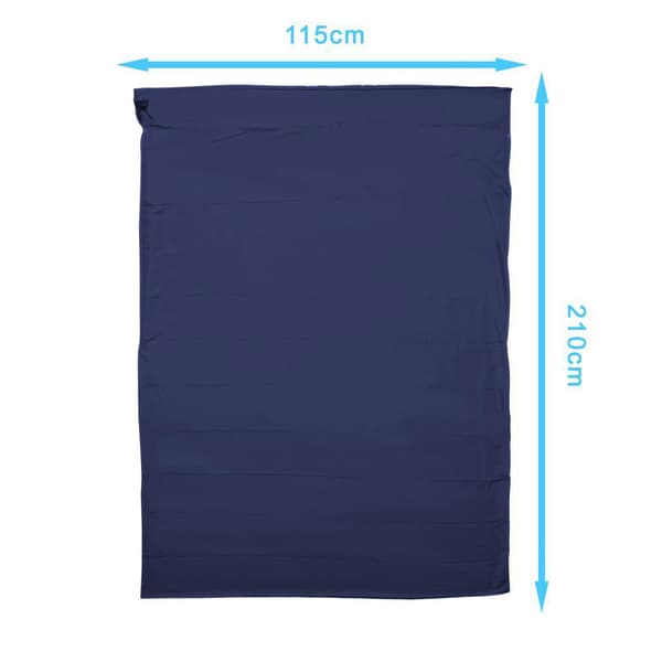 Sovsäck Resa Kudde Filt tunn sovsäck i polyester med stängning och förvaringspåse 115 x 210 cm