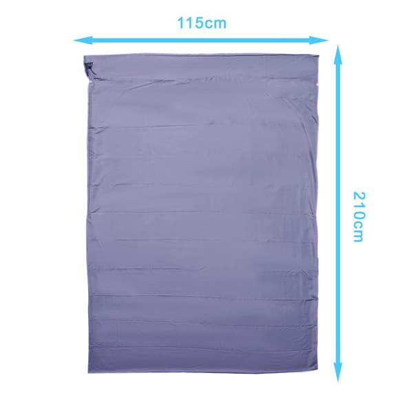 Sovsäck Resa Kudde Filt tunn sovsäck i polyester med stängning och förvaringspåse 115 x 210 cm
