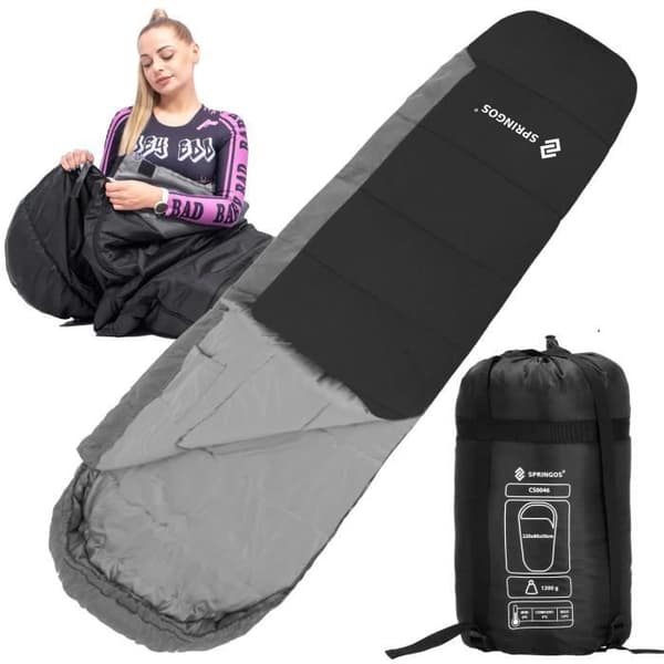 Mummy sovsäck - SPRINGOS - 80x220cm - Ultra Light - Polyester - Vandring