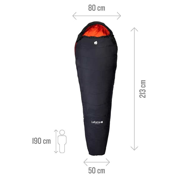 Lafuma Makuupussi Active 0°c Musta Long / Left Zipper