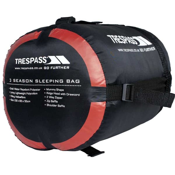 Trespass Seasons Makuupussi Doze 3 Punainen Extra Long / Right Zipper