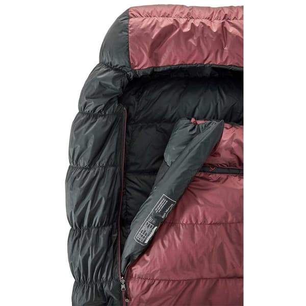 Nordisk Makuupussi Voyage 500 Punainen,Musta Short / Left Zipper