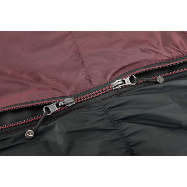 Nordisk Makuupussi Voyage 500 Punainen,Musta Short / Left Zipper
