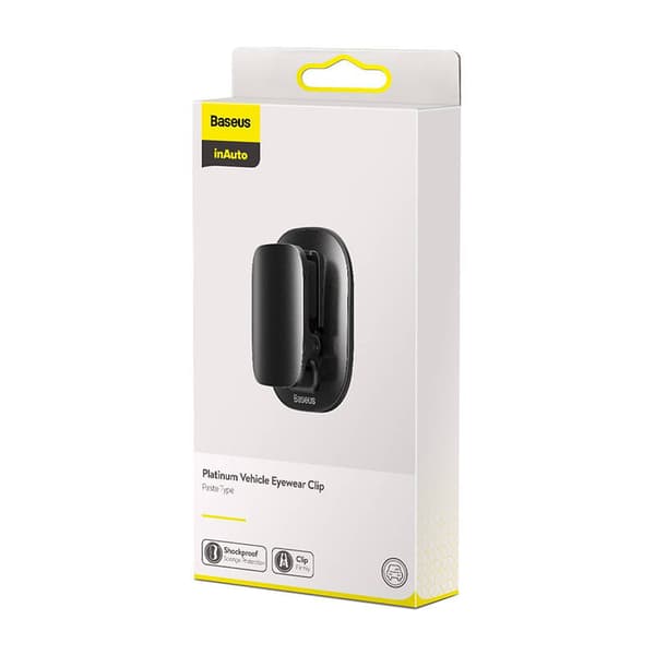 ORGANIZATOR auto Baseus Platinum Vehicle eyewear, poate fi utilizat pentru prindere ochelari sau cabluri, adeziv 3M, negru "ACYJN-A01" - 6953156220096