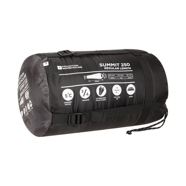 Mountain Warehouse Summit 250 Right Zip Winter Mummy Sleeping Bag