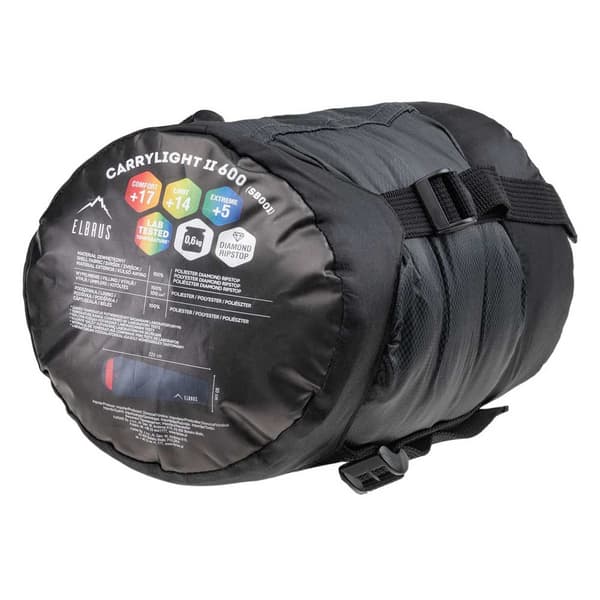 Elbrus Sovsäck Carrylight Ii 600 Svart Regular / Right Zipper