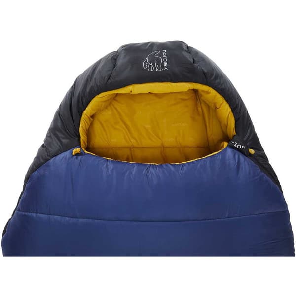 Nordisk Makuupussi Puk-10 Astetta Keltainen,Sininen Extra Long / Left Zipper