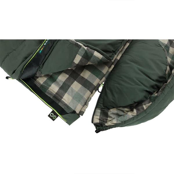 Outwell Makuupussi Camper Lux Double Vihreä Long / Right Zipper