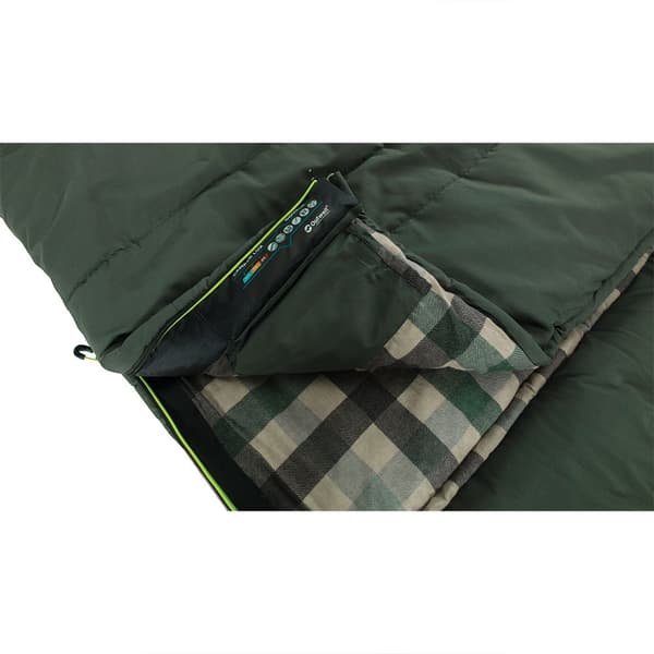 Outwell Makuupussi Camper Lux Double Vihreä Long / Right Zipper
