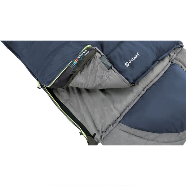 Outwell Makuupussi Contour Lux Sininen Long / Right Zipper