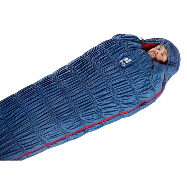 Deuter Makuupussi Eksosfääri-10° Sininen Regular / Left Zipper