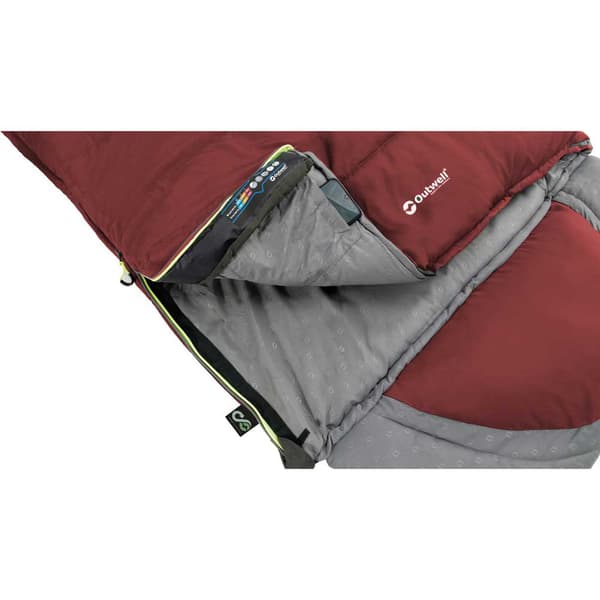 Outwell Makuupussi Contour Lux Punainen Long / Right Zipper