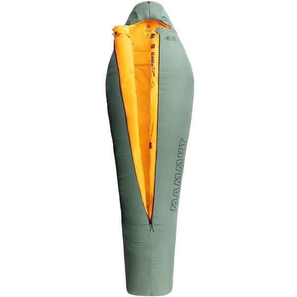 Mammut Makuupussi Comfort Fiber-5 ºc Vihreä Long / Central Zipper